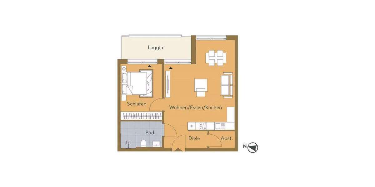Etagenwohnung Aachen Richterich - 2 Zimmer, 70 m&sup2;, 419.000&euro; | Angebot:25680294