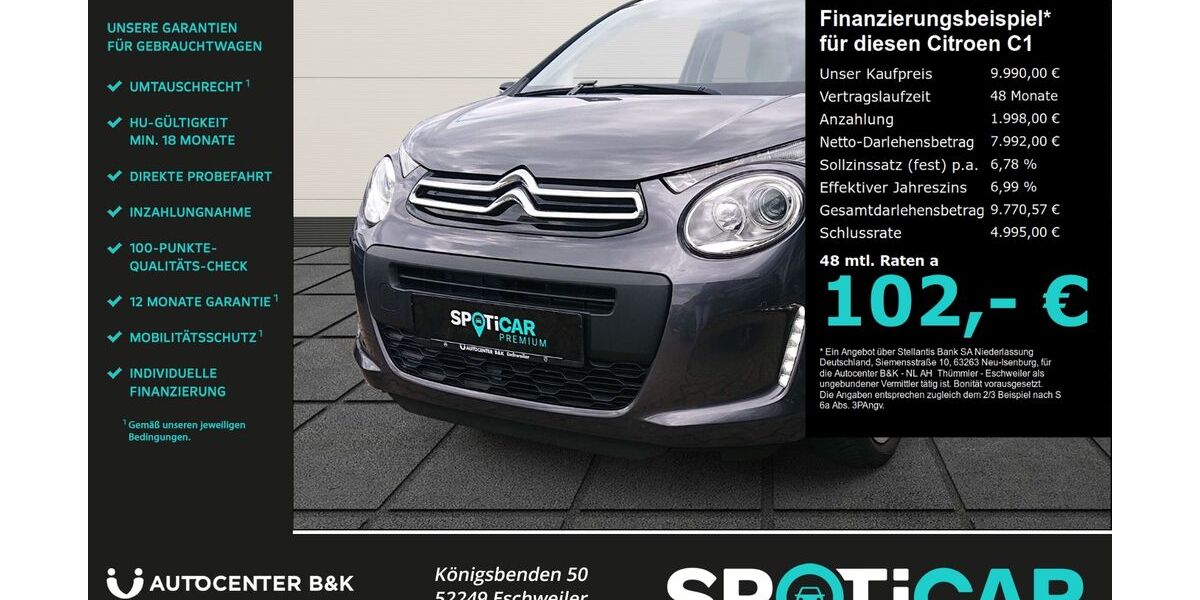Citroen C1 54.310 km 9.990 &euro; Eschweiler 52249