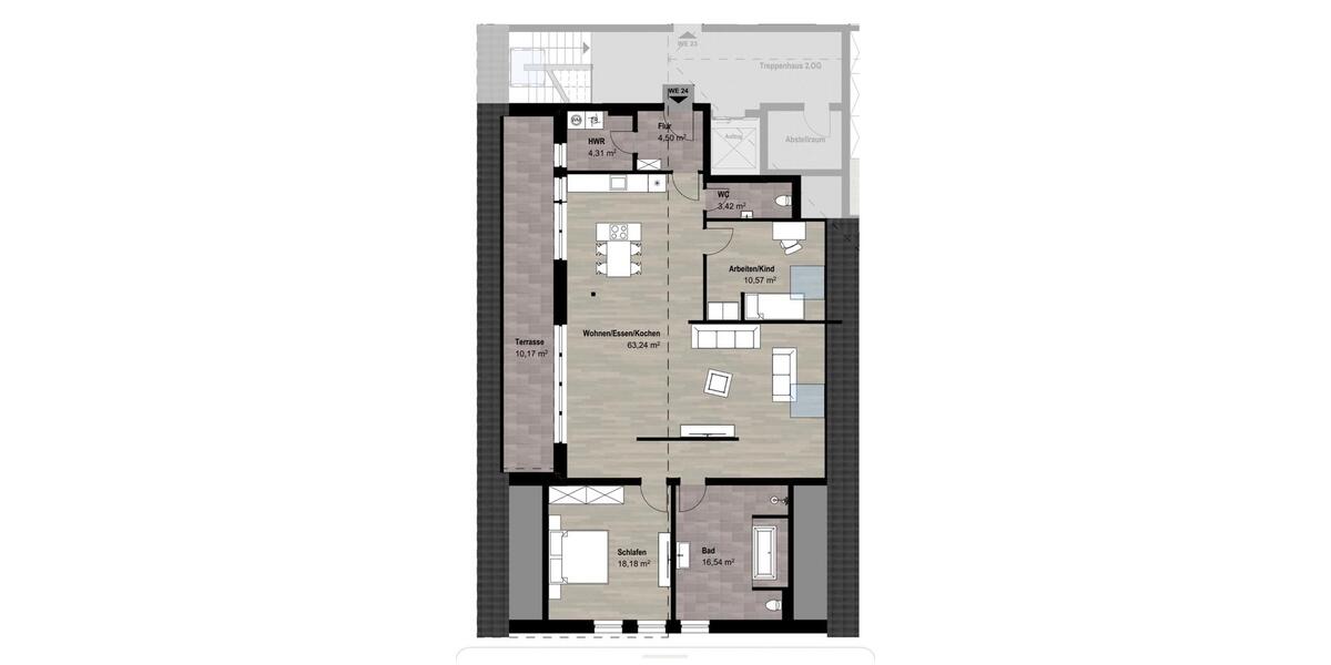 Dachgeschoßwohnung Euskirchen - 3 Zimmer, 131 m&sup2;, 1.598&euro; | Angebot:26618141