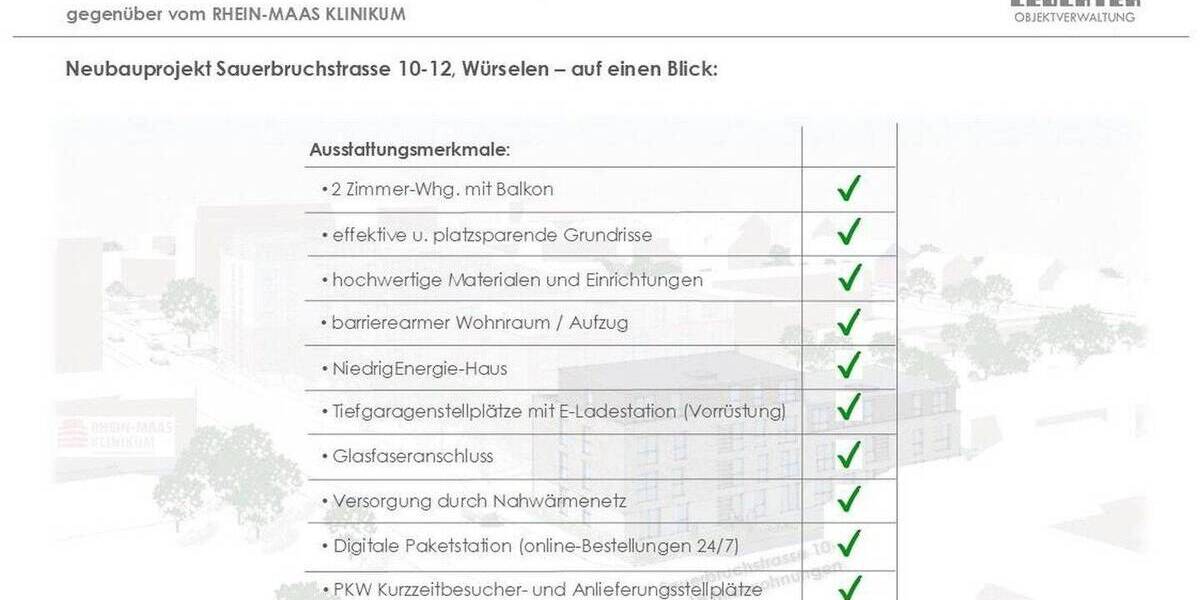 Etagenwohnung Würselen Oppen - 2 Zimmer, 56 m&sup2;, 740&euro; | Angebot:26851618