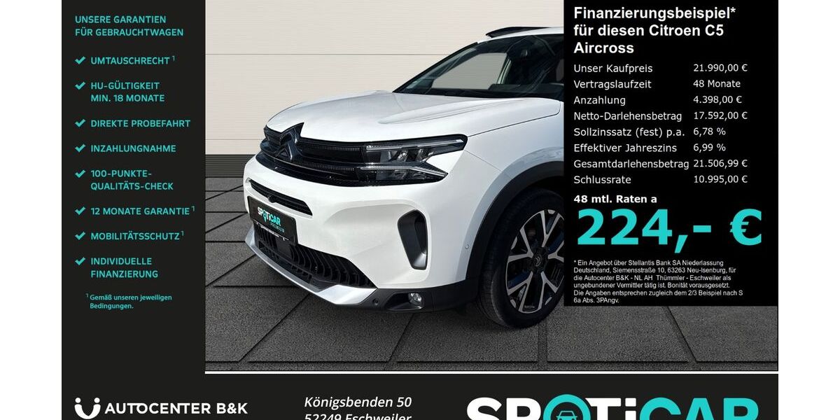 Citroen C5 Aircross 65.200 km 21.990 &euro; Eschweiler 52249