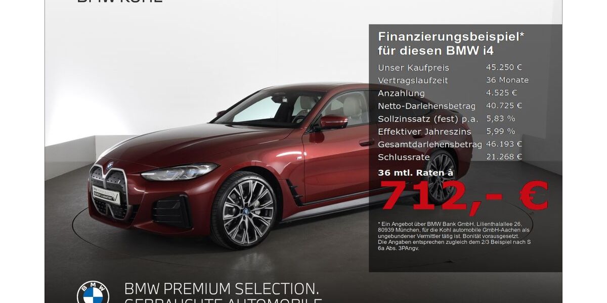 BMW i4 21.853 km 45.250 &euro; Aachen 52078