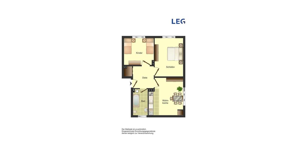 Erdgeschoßwohnung Aachen Aachen-Mitte - 2 Zimmer, 54 m&sup2;, 559&euro; | Angebot:20971236