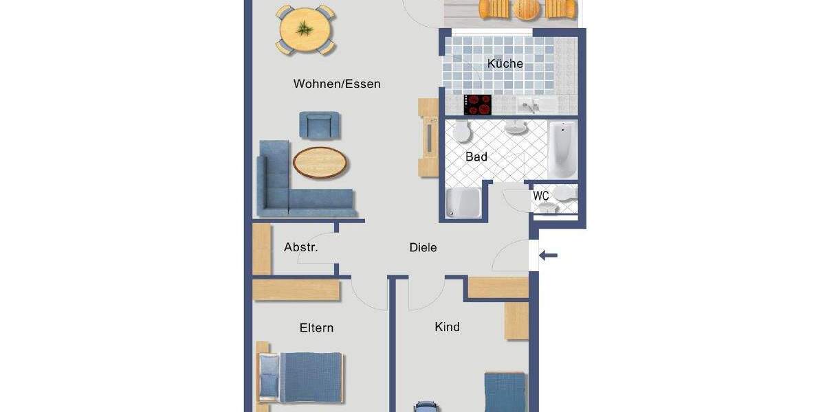 Etagenwohnung Erftstadt-Lechenich Lechenich - 3 Zimmer, 95 m&sup2;, 335.000&euro; | Angebot:25744807