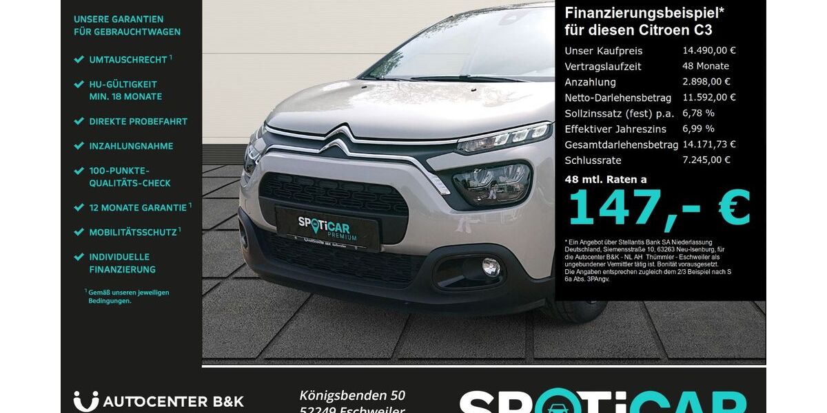 Citroen C3 23.980 km 14.490 &euro; Eschweiler 52249