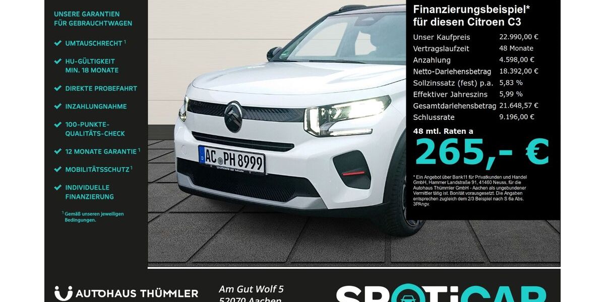 Citroen C3 4.990 km 22.490 &euro; Aachen 52070