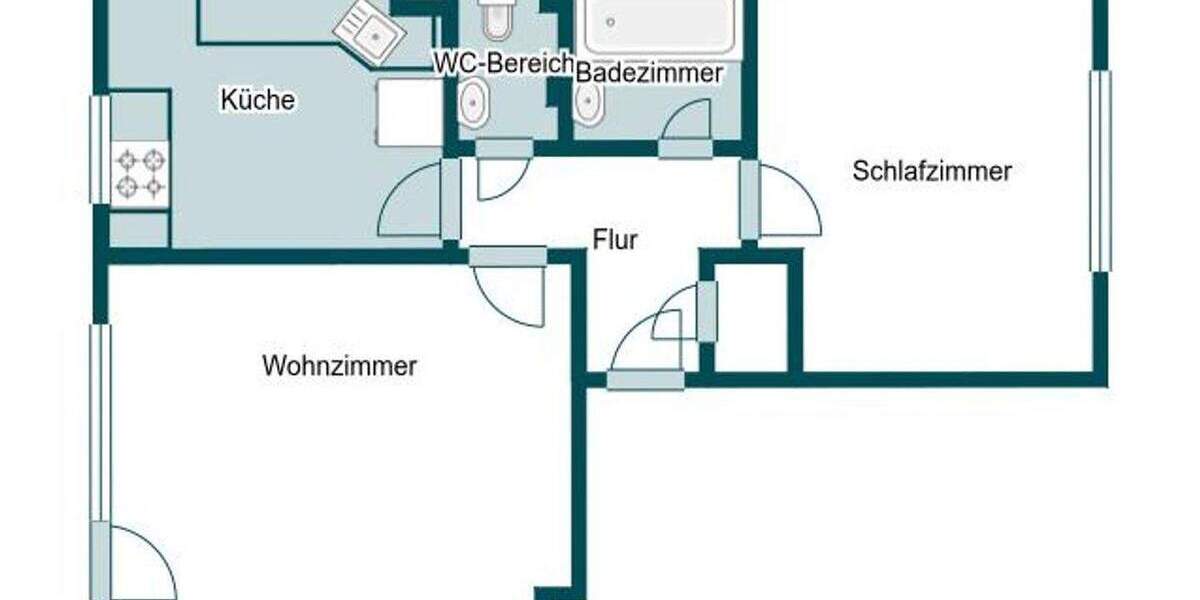 Etagenwohnung Aldenhoven - 2 Zimmer, 53 m&sup2;, 99.000&euro; | Angebot:25821373