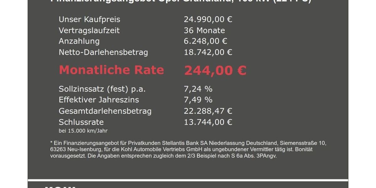 Opel Grandland (X) 28.100 km 23.950 &euro; Aachen 52078