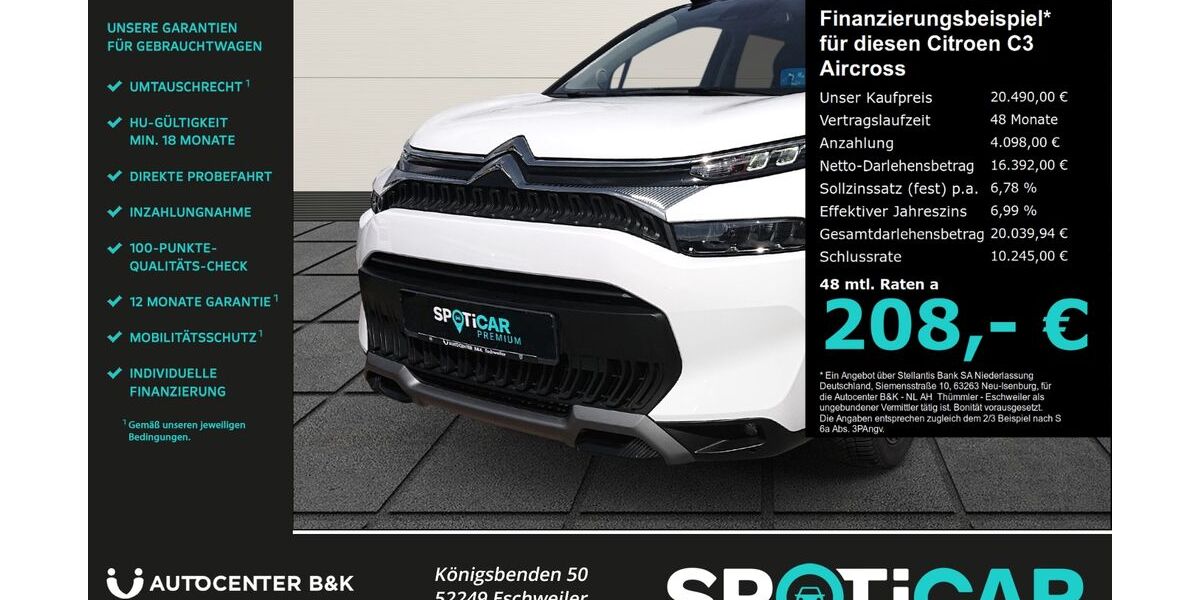 Citroen C3 Aircross 7.334 km 20.490 &euro; Eschweiler 52249