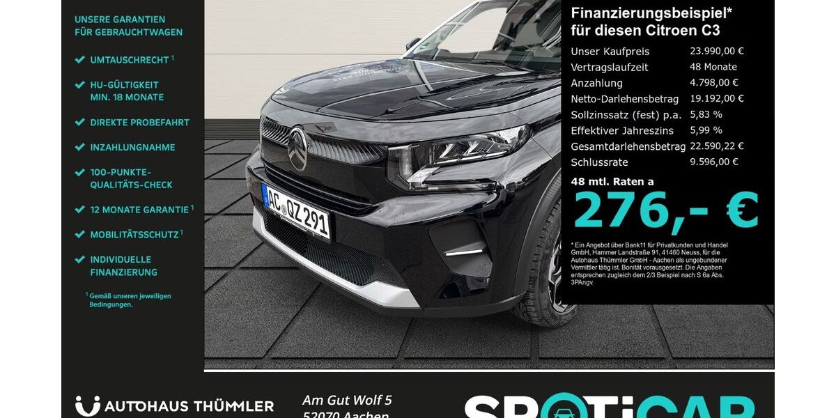Citroen C3 5.000 km 23.690 &euro; Aachen 52070