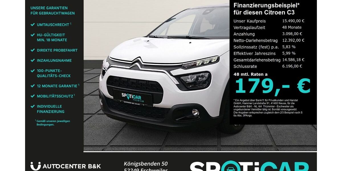 Citroen C3 11.500 km 15.490 &euro; Eschweiler 52249