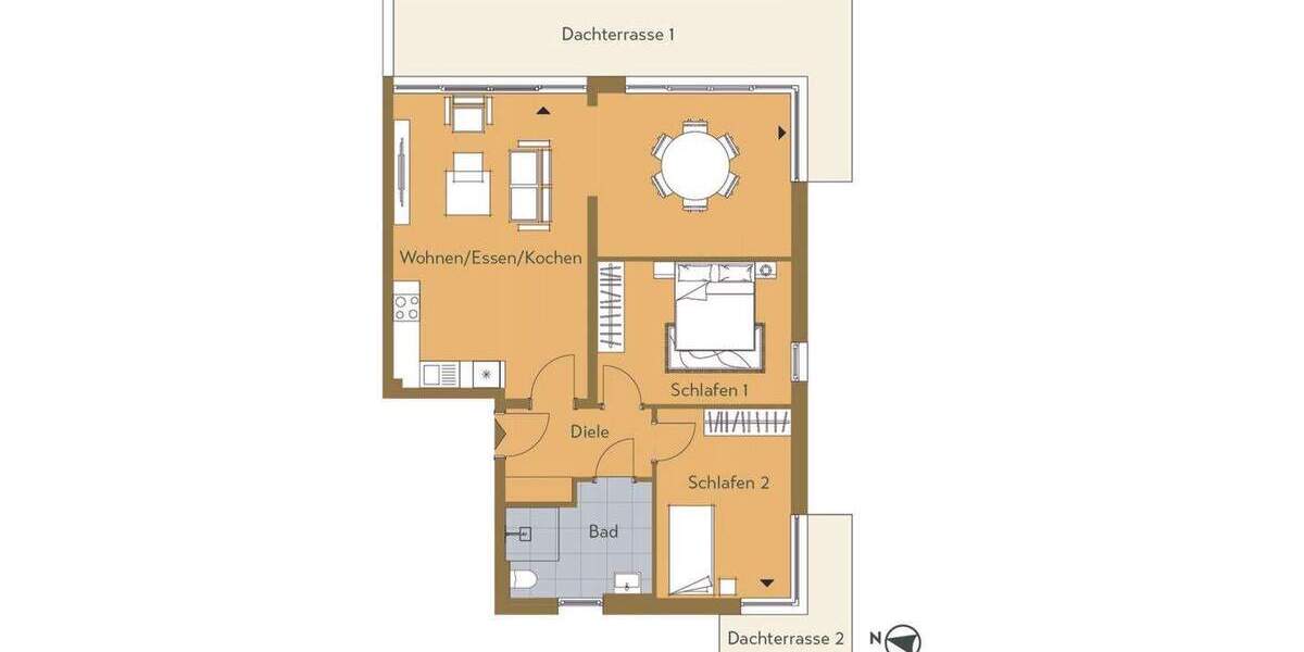 Etagenwohnung Aachen Richterich - 3 Zimmer, 91 m&sup2;, 569.000&euro; | Angebot:25680295