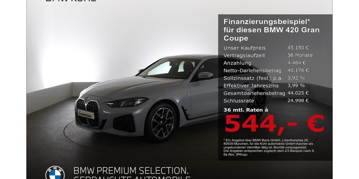 BMW 420 Gran Coupé 21.171 km 44.640 &euro; Aachen 52078