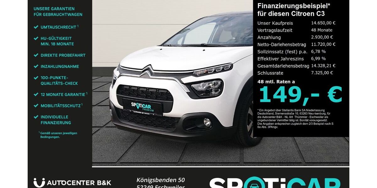 Citroen C3 17.300 km 14.650 &euro; Eschweiler 52249