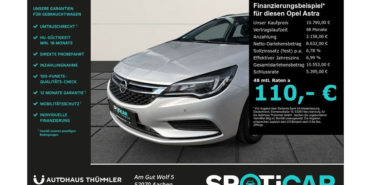 Opel Astra 62.415 km 10.790 &euro; Aachen 52070