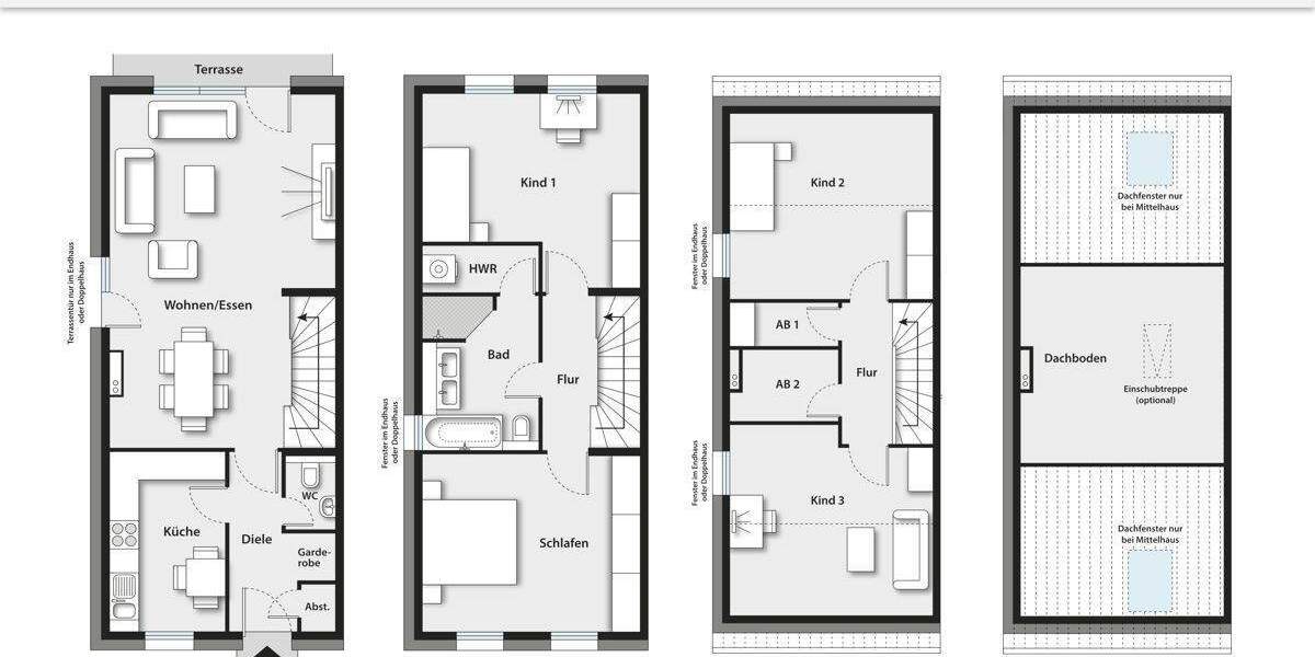 Doppelhaushälfte Bedburg Kirchherten - 5 Zimmer, 141 m&sup2;, 514.164&euro; | Angebot:25690028
