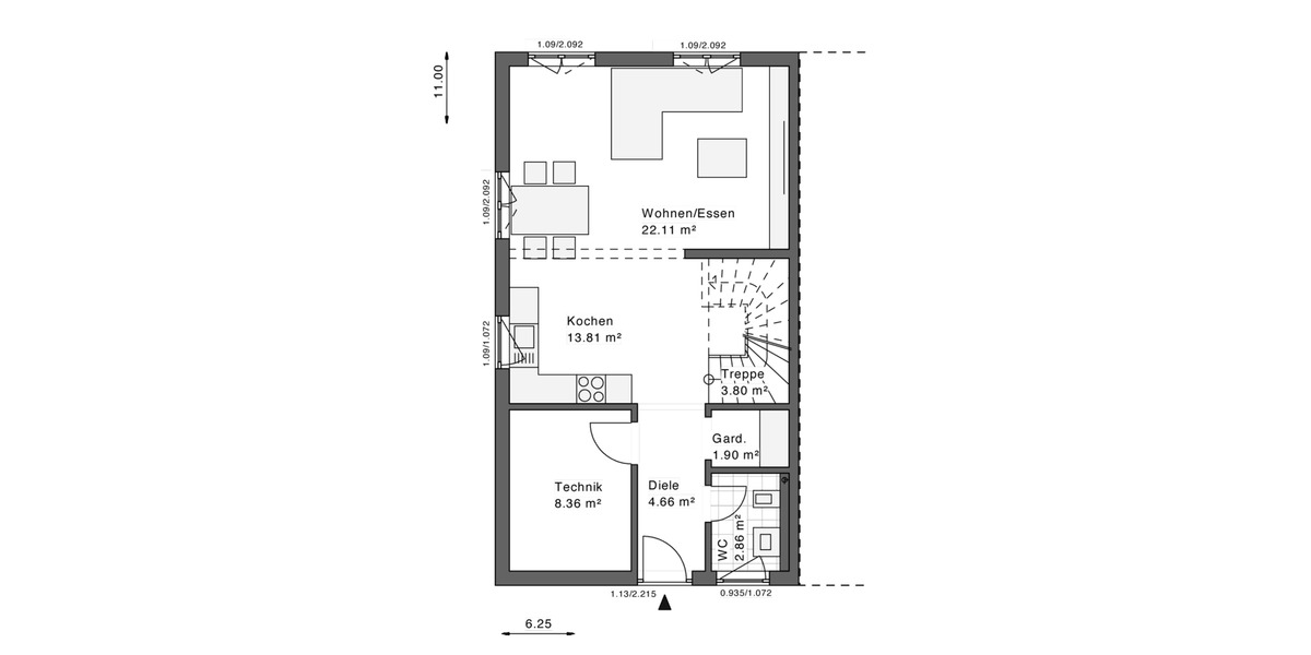 Doppelhaushälfte Nideggen - 3 Zimmer, 115 m&sup2;, 1.544&euro; | Angebot:23809281