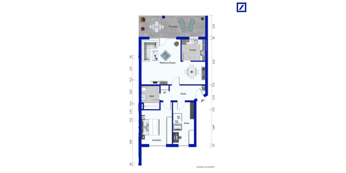 Etagenwohnung Düren - 3 Zimmer, 76 m&sup2;, 238.000&euro; | Angebot:25478762