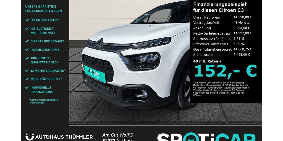 Citroen C3 20.483 km 14.990 &euro; Aachen 52070