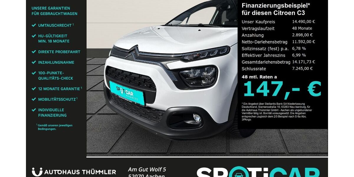 Citroen C3 29.280 km 14.490 &euro; Aachen 52070