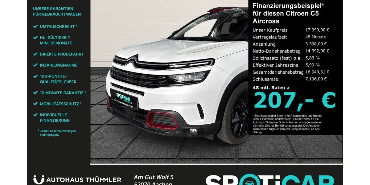 Citroen C5 Aircross 111.431 km 17.490 &euro; Aachen 52070