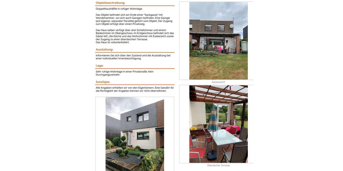 Doppelhaushälfte Stolberg (Rheinland) - 5 Zimmer, 104 m&sup2;, 1.800&euro; | Angebot:26581633