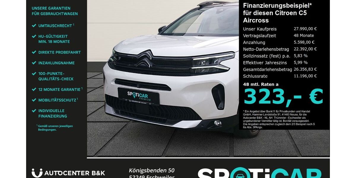 Citroen C5 Aircross 41.200 km 27.990 &euro; Eschweiler 52249