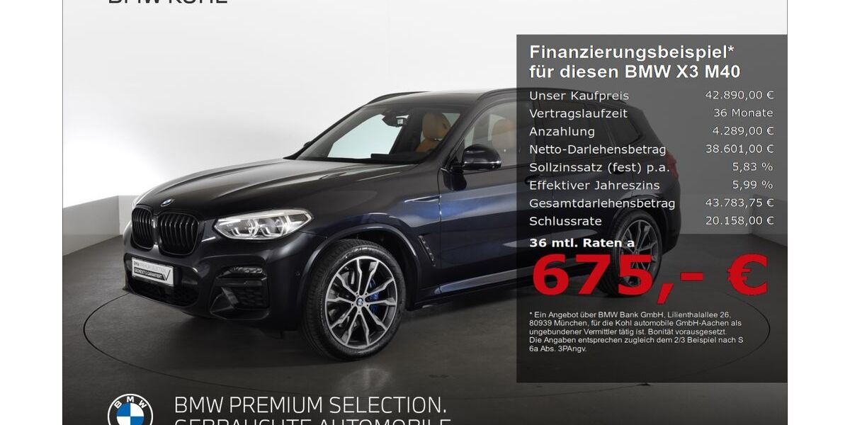 BMW X3 M40 94.408 km 42.890 &euro; Aachen 52078