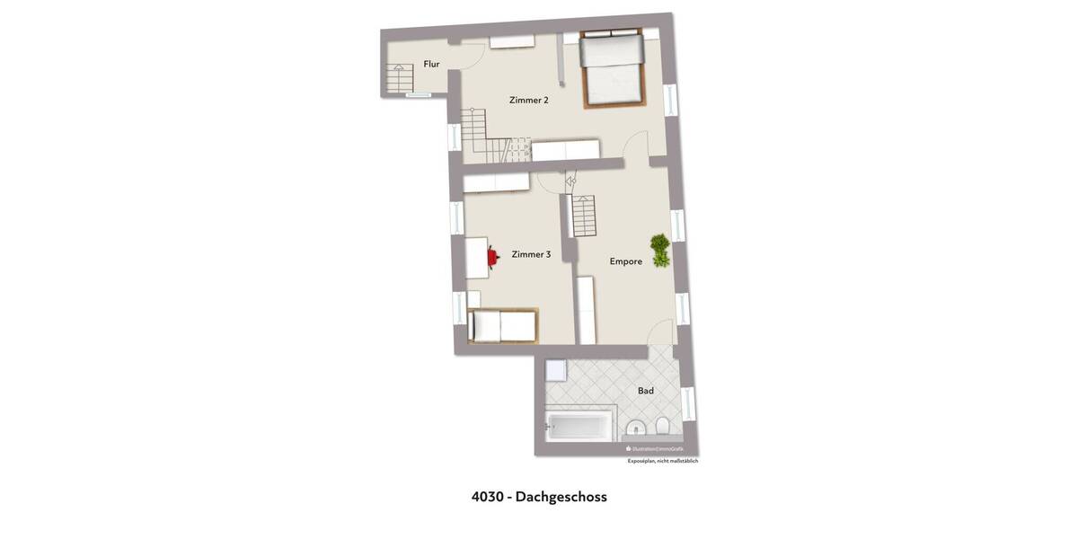 Etagenwohnung Aachen Horbach - 5 Zimmer, 131 m&sup2;, 199.000&euro; | Angebot:26192203