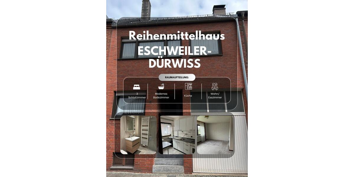 Reihenhaus Eschweiler - 4 Zimmer, 88 m&sup2;, 225.000&euro; | Angebot:26021159