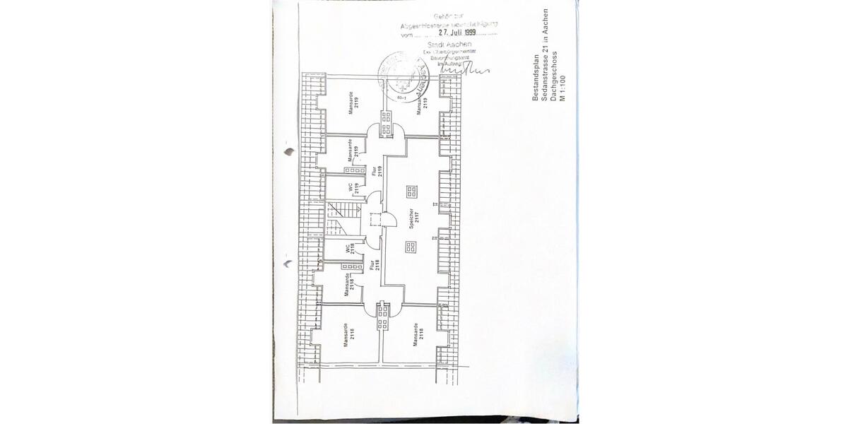 Dachgeschoßwohnung Aachen Aachen-Mitte - 6 Zimmer, 138 m&sup2;, 140.000&euro; | Angebot:26409878