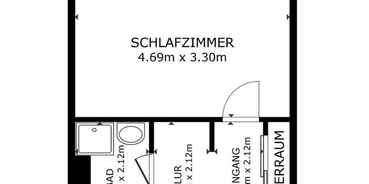 Etagenwohnung Aachen Aachen-Mitte - 1 Zimmer, 18 m&sup2;, 500&euro; | Angebot:25449343