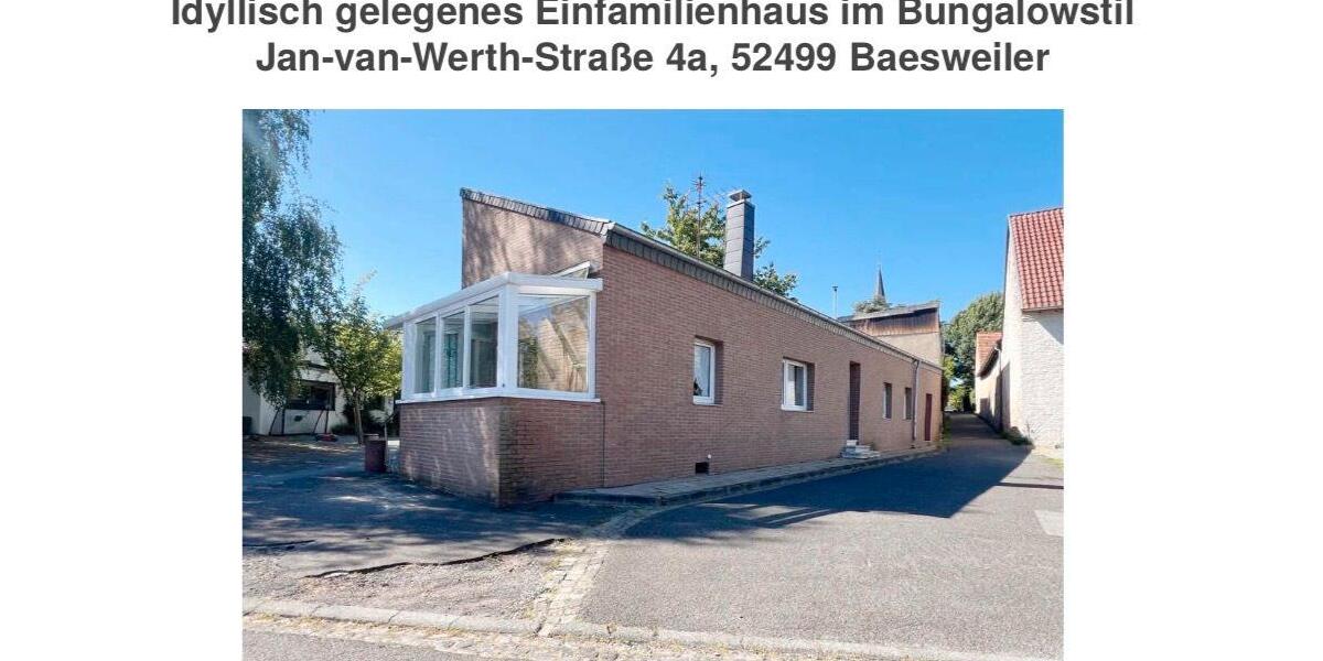 Einfamilienhaus Baesweiler - 2 Zimmer, 78 m&sup2;, 780&euro; | Angebot:27614983