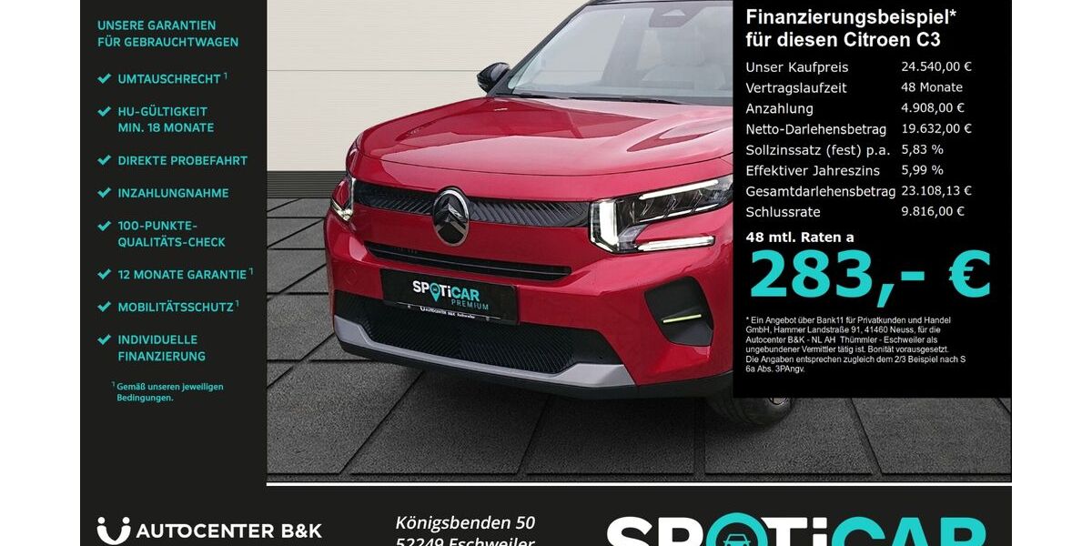 Citroen C3 2.999 km 24.540 &euro; Eschweiler 52249