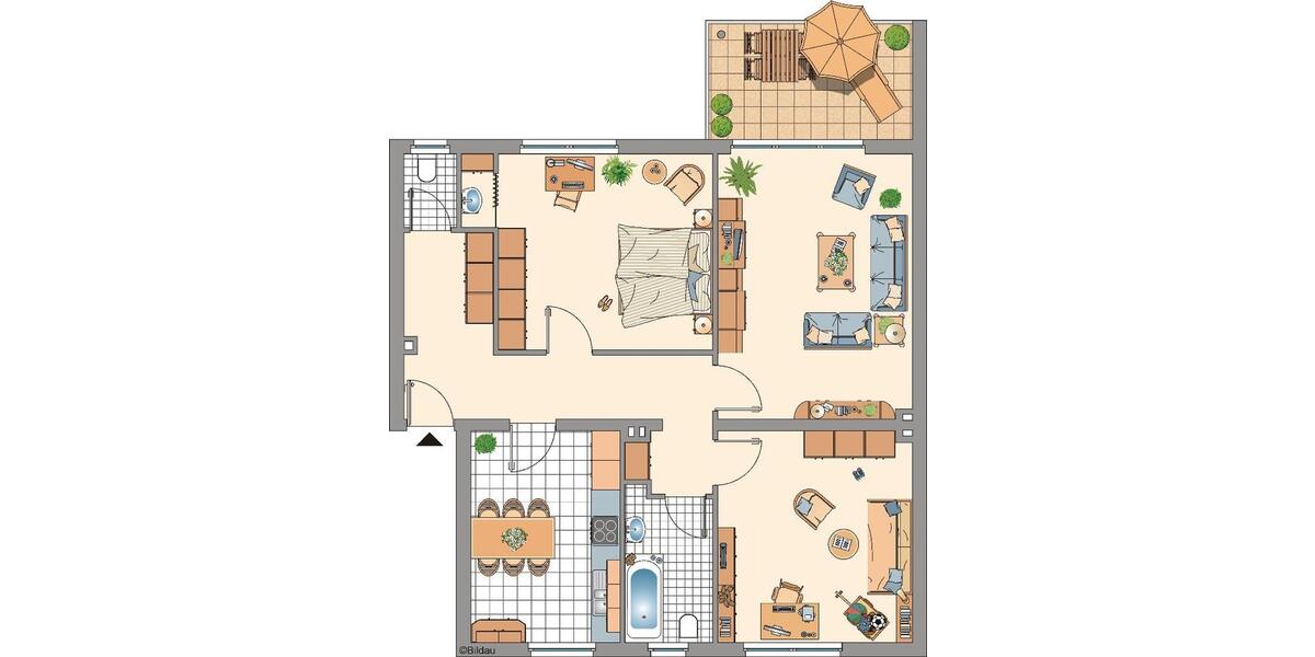 Erdgeschoßwohnung Stolberg (Rheinland) - 3 Zimmer, 87 m&sup2;, 709&euro; | Angebot:23553612