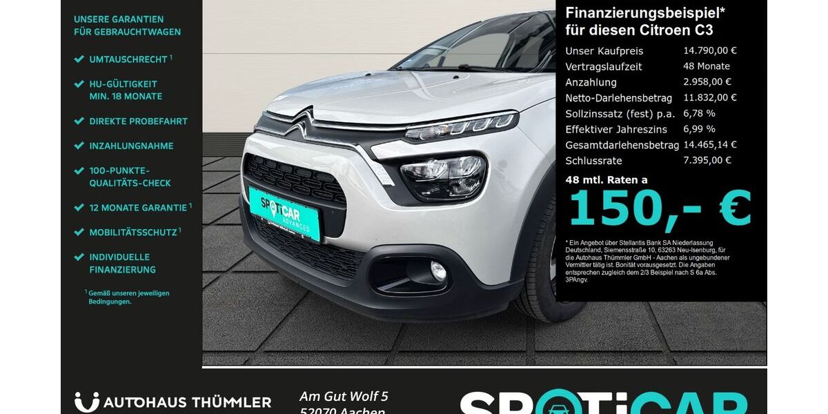 Citroen C3 26.531 km 14.790 &euro; Aachen 52070