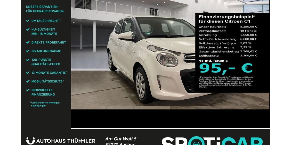 Citroen C1 28.473 km 8.250 &euro; Aachen 52070