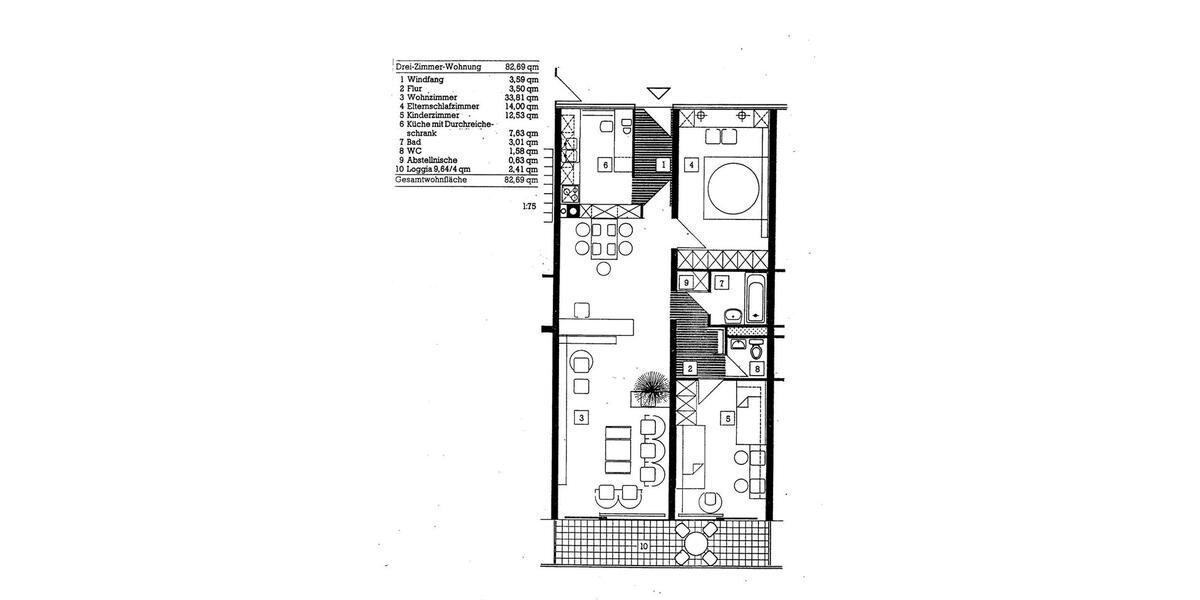 Etagenwohnung Kerpen Balkhausen - 3 Zimmer, 83 m&sup2;, 194.500&euro; | Angebot:26644732