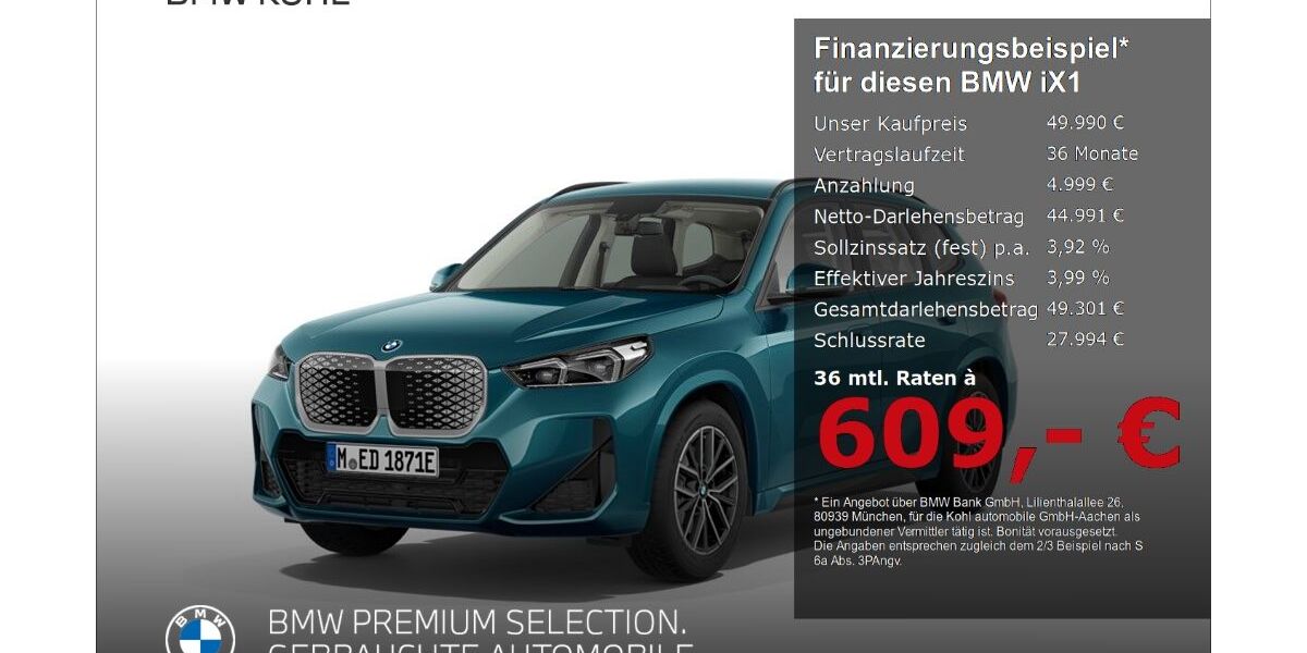 BMW iX1 15.565 km 49.990 &euro; Aachen 52078