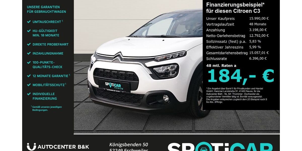 Citroen C3 17.300 km 14.990 &euro; Eschweiler 52249