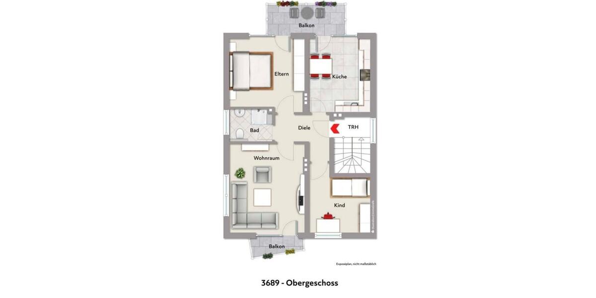 Etagenwohnung Stolberg (Rhld.) Büsbach - 3 Zimmer, 70 m&sup2;, 167.000&euro; | Angebot:27081315