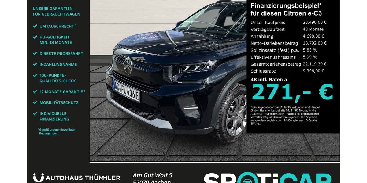 Citroen ë-C3 5.000 km 23.490 &euro; Aachen 52070