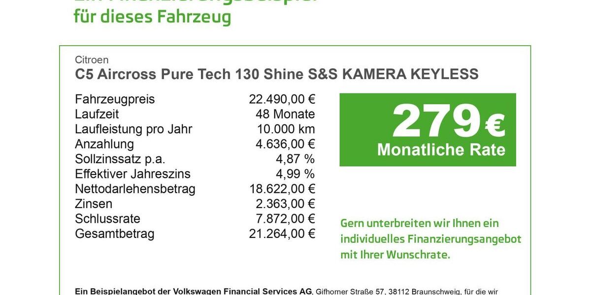 Citroen C5 Aircross 22.355 km 22.490 &euro; Düren 52353