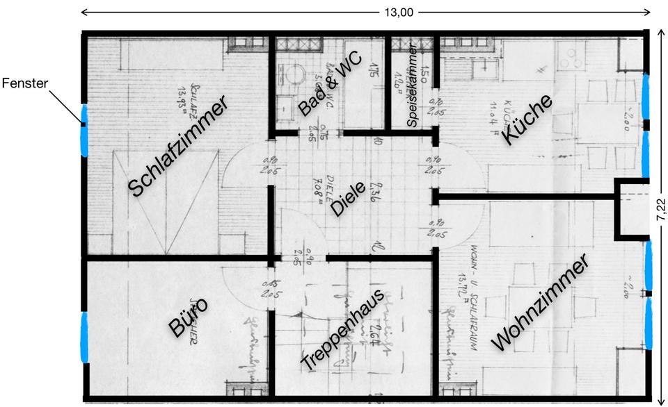 Dachgeschoßwohnung Düren - 3 Zimmer, 60 m&sup2;, 690&euro; | Angebot:26614515