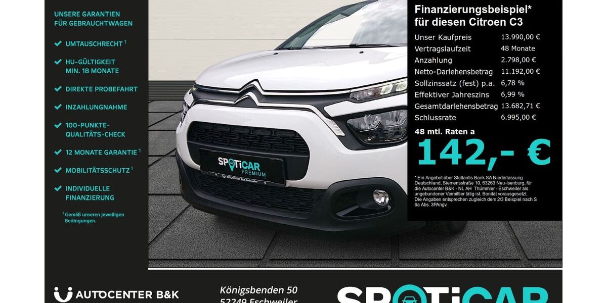 Citroen C3 16.050 km 13.990 &euro; Eschweiler 52249