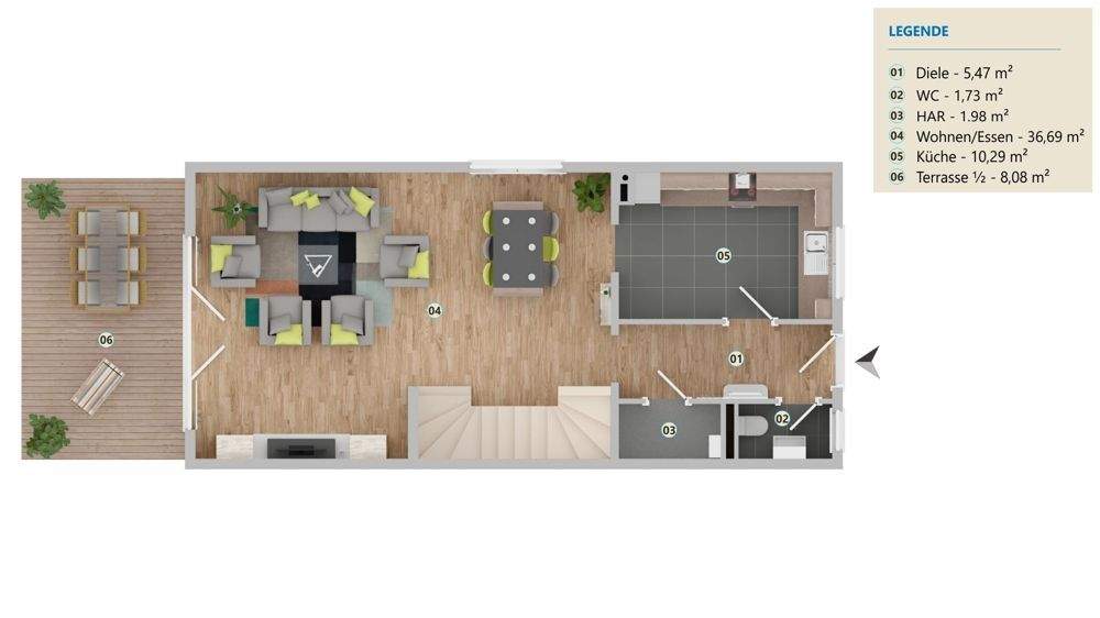 Reihenendhaus Weilerswist - 6 Zimmer, 163 m&sup2;, 520.000&euro; | Angebot:25732273