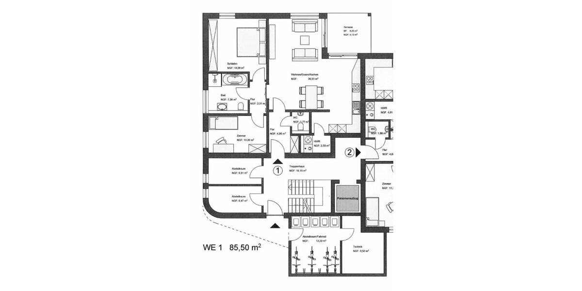 Erdgeschoßwohnung Nideggen - 2.5 Zimmer, 86 m&sup2;, 320.000&euro; | Angebot:26400071