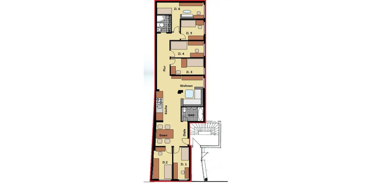 Etagenwohnung Aachen Aachen-Mitte - 1 Zimmer, 15 m&sup2;, 399&euro; | Angebot:25307020