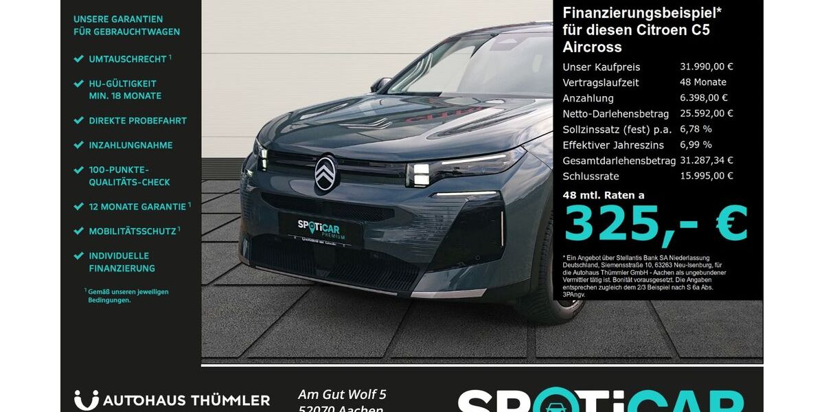 Citroen C5 Aircross 5.999 km 31.990 &euro; Aachen 52070