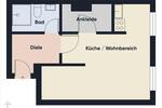 Etagenwohnung Düren Distelrath - 1 Zimmer, 34 m&sup2;, 450&euro; | Angebot:26459077